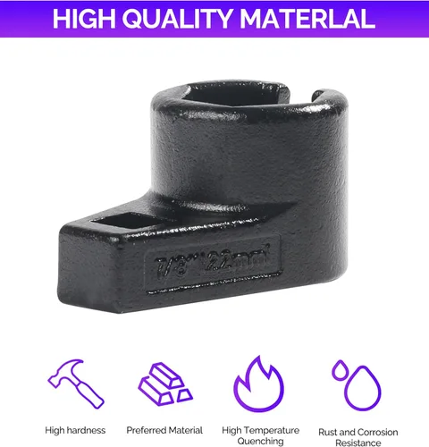 Vista 3 de RACOONA Toma de sensor de oxígeno, accesorios de automóvil, enchufe universal de sensor de oxígeno de perfil bajo, unidad de 3/8 pulgadas por 7/8