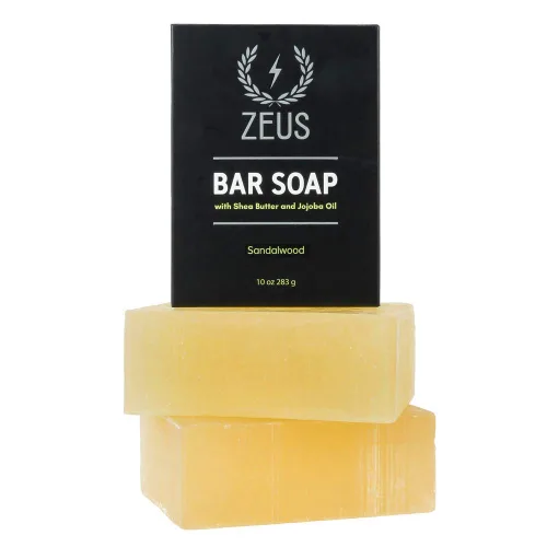 ZEUS Jabón en barra corporal y facial, jabón natural hidratante y equilibrante para lavado facial y corporal (fabricado en Estados Unidos), paquete