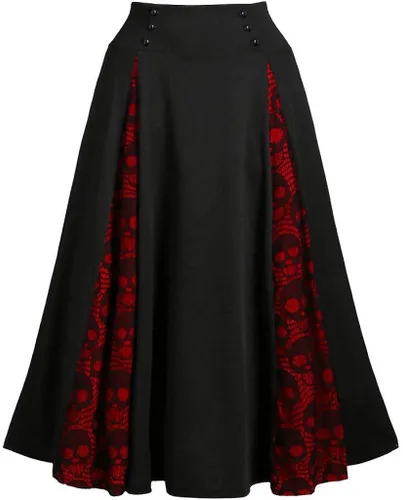 Faldas góticas vintage de talla grande para mujer, de cintura alta, con cordones, maxi faldas plisadas, vestidos de retazos de encaje