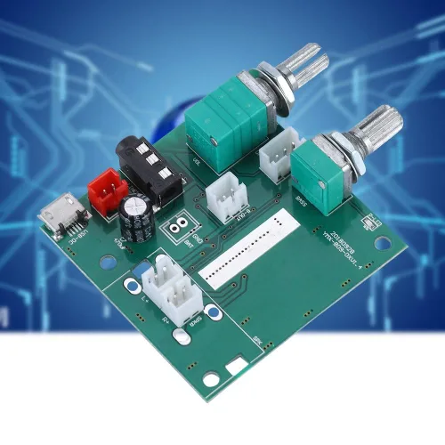Vista 6 de Tablero amplificador de potencia de 2.1 canales, 20 W (bajo 10 W y subcaja 10 W (5 W x 2) Bluetooth 5.0 5 V módulo de placa de amplificador digital