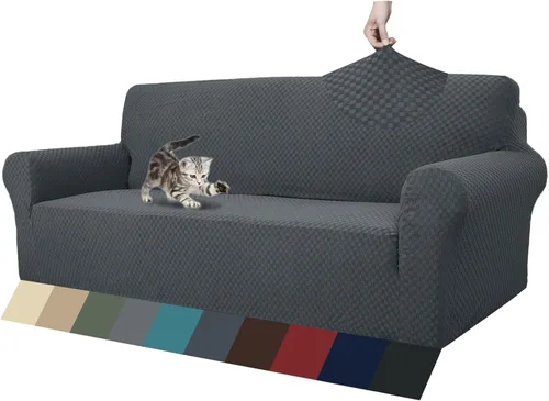 Vista 67 de ZNSAYOTX 1 Funda de silla Jacquard para sala de estar, funda de silla de alta elasticidad con brazos, antideslizante, apta para mascotas, funda