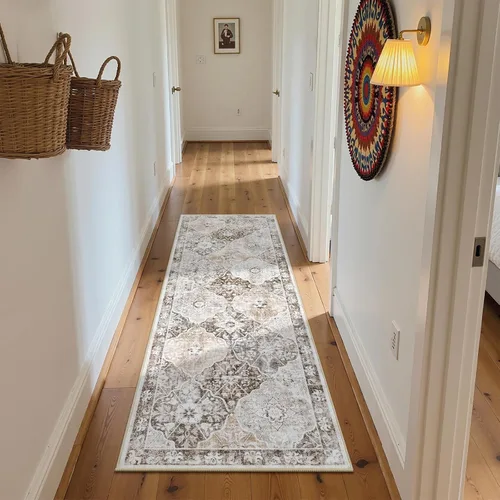 Vista 9 de Ileading Alfombras lavables para pasillo, 2 x 6, antideslizantes, para entrada, cocina, baño, dormitorio, lavandería, sala de estar, alfombra larga