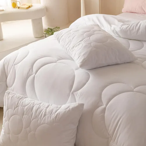 Vista 363 de CLOTHKNOW Juego de edredón de 3 piezas a cuadros color beige óxido, tamaño Full, juego de ropa de cama de cuadros edredón terracota con 2 fundas