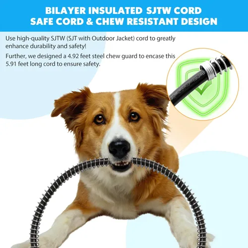 Vista 9 de Almohadilla térmica para mascotas al aire libre para gatos y perros, tapete calefactable para gato y perro con temperatura automática, almohadilla