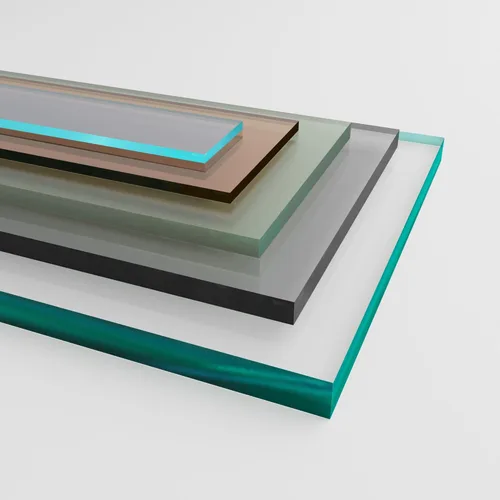 Vista 12 de Tablero de vidrio templado transparente de 10 pulgadas cuadradas con borde biselado de 1/2 pulgada de espesor para mesas de comedor, de café