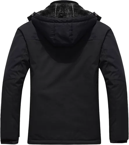 Vista 2 de Wantdo - Chaqueta de esquí impermeable con capucha, cálida, resistente al viento, la lluvia y el invierno, para hombre