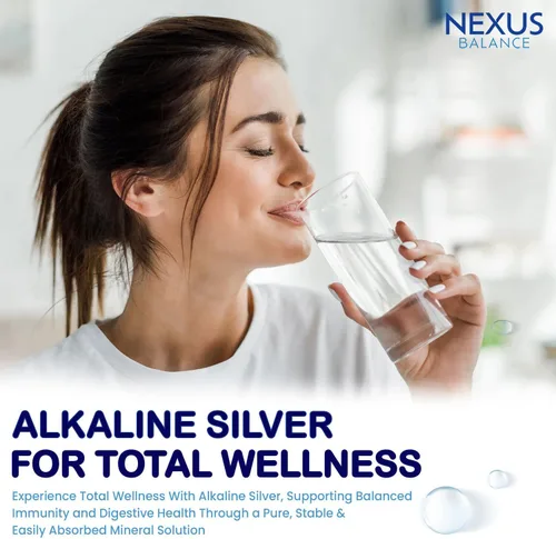 Vista 4 de Suplemento líquido de plata estructurada alcalina 30PPM - Apoyo a la salud inmune e intestinal - Solución nano plata extra fuerte - Sin aditivos