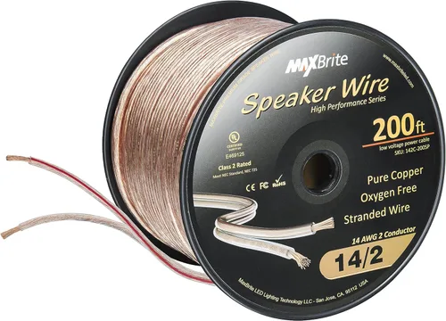 Vista 5 de Bobina de 50 pies de cable para altavoces de alto rendimiento calibre 14, cobre puro libre de oxígeno - Listado UL Clase 2