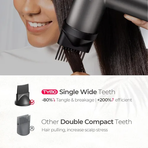 Vista 2 de TYMO Accesorio para peine de cabello compatible solo con secadora TYMO AIRHYPE Lite, boquilla magnética para desenredar, alargar el cabello