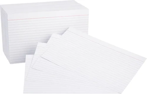 Vista 9 de Yaxa Basics - Tarjetas de notas en blanco con rayas, de alto gramaje, color blanco, de 3 x 5 pulgadas, 300 unidades, paquete de 100 con 3 tarjetas