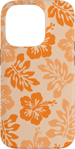 Vista 17 de Orange Hibiscus Y2K Tropical Floral Hawaiian Flowers Pattern Case for iPhone 17