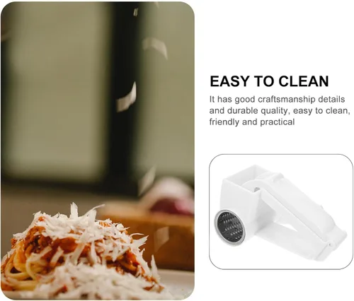 Vista 2 de DOITOOL Rallador manual giratorio de queso, triturador de acero inoxidable para cocina de mano, para queso duro, chocolate, fácil de limpiar, apto