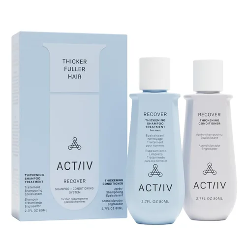 ACTIIV Recover Travel Duo para hombres | Apoya la apariencia de un cabello más completo y saludable, a base de plantas, seguro para el color,