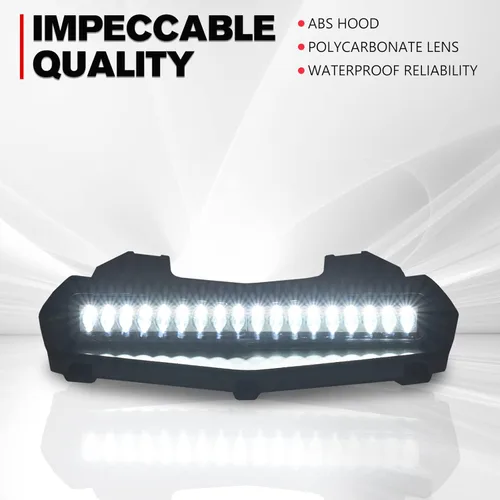 Vista 5 de A & UTV PRO Luz LED de capó para Yamaha Wolverine RMAX RMAX2 RMAX4 1000 2021-2025, accesorios 2021-2025, panel de capó auxiliar delantero DRL Scoop