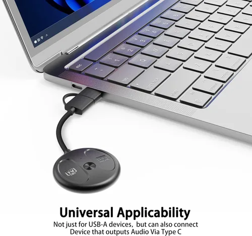 Vista 6 de AMORNO Adaptador Bluetooth USB-C para PS5, adaptador de audio Bluetooth 5.4 para PC, Plug and Play, transmisor de audio inalámbrico para auriculares