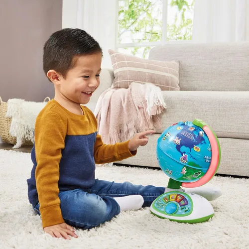 Vista 5 de LeapFrog LeapGlobe - Globo electrónico interactivo iluminado y táctil para niños, juguete de exploración para edades de 3 años en adelante