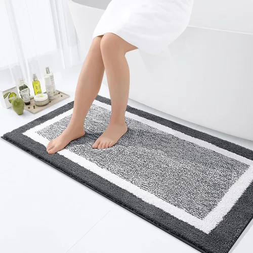 Vista 15 de OLANLY Alfombras de baño 24x16, tapetes de baño extra suaves y absorbentes de microfibra, antideslizantes, lavables a máquina, secan rápido