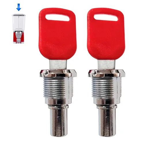 Gumball - Cerradura y llave de máquina para máquinas de cápsulas GV25 y GV18 – Juego de cerradura de tapa superior y llave para máquina expendedora