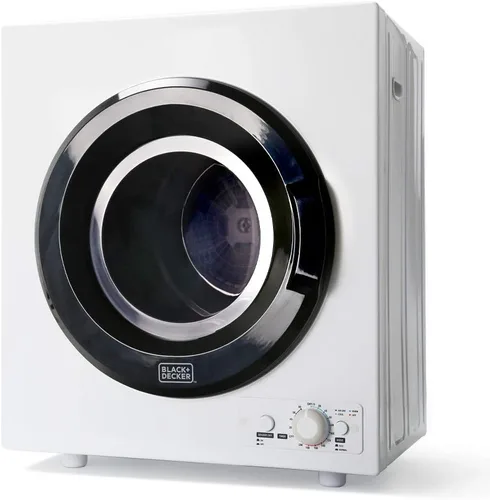 Vista 2 de BLACK+DECKER Secadora compacta BCED37 para toma de pared estándar, pequeña, 4 modos, volumen de carga de 13.2 libras y lavavajillas portátiles