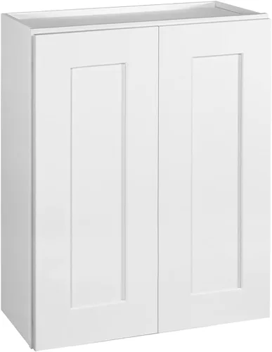 Vista 20 de Brookings Shaker - Armario de cocina de pared sin ensamblar W2436, 24 W x 12 D x 36 H, pintado blanco con Sherwin Williams®, madera maciza - Design