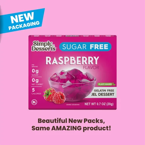 Vista 10 de Simply Delish Postre de gelatina de frambuesa sin azúcar, 0.7 onzas
