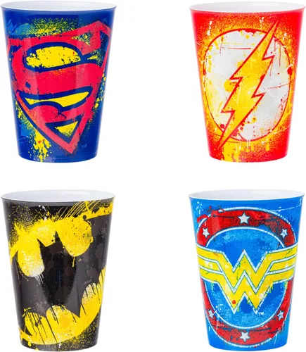 Vista 14 de Silver Buffalo Avatar the Last Airbender Poses With Aang, Toph, Sokka y Zuko - Juego de 4 mini tazas de plástico, 1.5 onzas