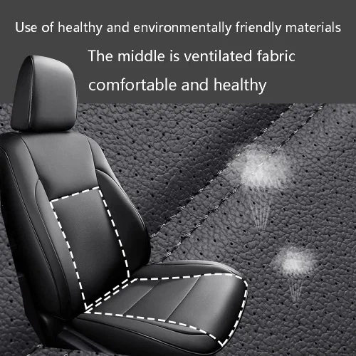 Vista 4 de CocheFamilia Fundas de asiento de automóvil RAV4 de ajuste personalizado para Toyota RAV4 LE selectos 2013 2014 2015 2016 2017 2018