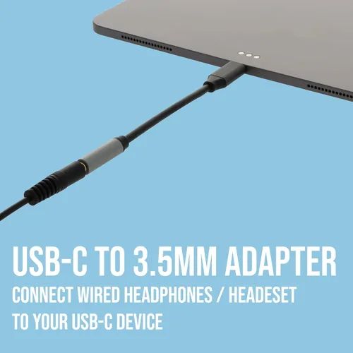 Vista 4 de VisionTek Adaptador de audio auxiliar USB-C a 0.138 in (M/F)