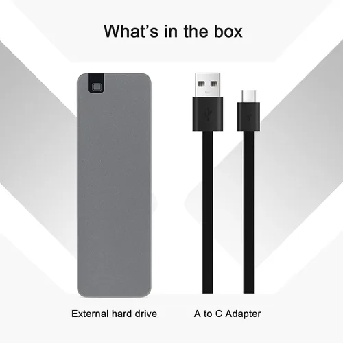 Vista 7 de Unidad de estado sólido externa portátil de aluminio de 5 estrellas SSD de 2 TB, lectura de hasta 500 MB/s, USB-C, USB A 3.2 Gen 2, impermeable, a