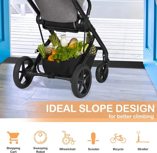 Vista 4 de Rampas de umbral para puertas, rampas de goma autoadhesivas para umbral de puerta, rampa de umbral de puerta de goma para silla de ruedas