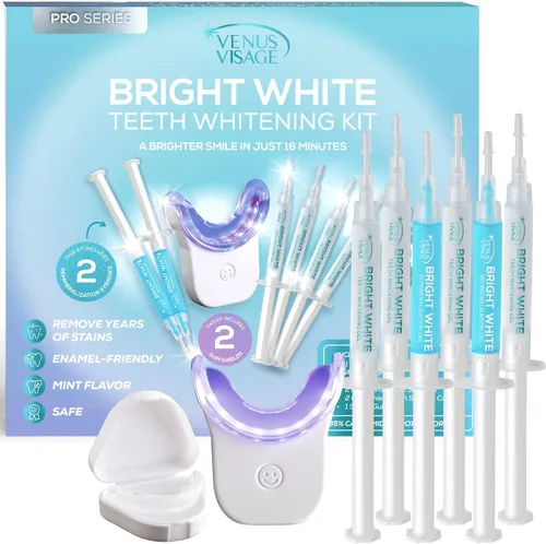 Vista 10 de Venus Visage Kit de recambio de gel blanqueador de dientes, jeringas (paquete de 8) – 35% peróxido de carbamida blanqueador de dientes – Gel