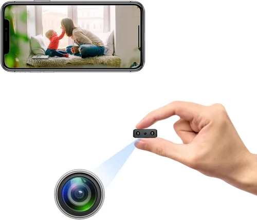 Cámaras Espía Ocultas Pequeñas - Mini Cámara Niñera para Seguridad del Hogar, Cámaras Espías Ocultas, No Necesita WiFi, Grabadora de Tarjeta SD