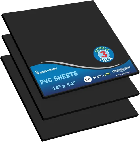 Vista 75 de Mega Format Hojas de plástico de PVC expandido – Hoja negra rígida de 5 x 7 pulgadas para manualidades, señalización y exhibiciones – Sintra