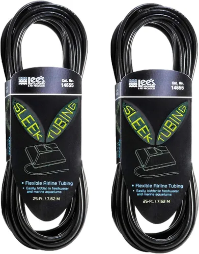 Vista 2 de Lee's Sleek Airline Tubing, 25 pies, negro