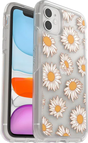 Vista 8 de OtterBox Symmetry Clear Series - Funda para el iPhone 11, diseño de estrellas (color plateado y transparente)