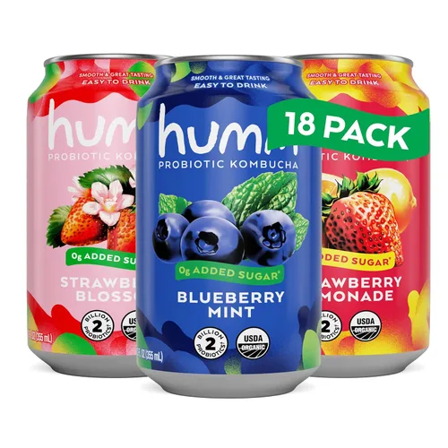 Vista 12 de Humm Kombucha Blackberry, orgánica, vegana y libre de OMG (paquete de 12)