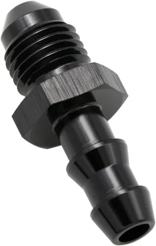 Negro recto aluminio 4AN macho Flare a 1/4 "(6.3mm) Barb Push Hose Barb Fitting Adapter