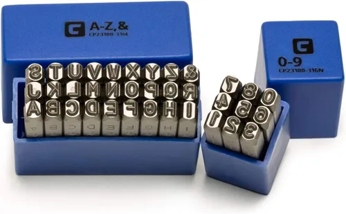Vista 10 de Capri Tools Juego profesional de sellos de letras y números de 1/4 pulgadas, 36 piezas