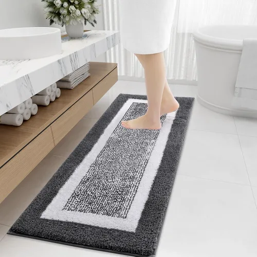 Vista 42 de OLANLY Alfombras de baño 24x16, tapetes de baño extra suaves y absorbentes de microfibra, antideslizantes, lavables a máquina, secan rápido