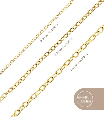 Vista 6 de Jewelry Atelier Gold Chain Necklace Collection for Women and Men - Box, Clip & Cable