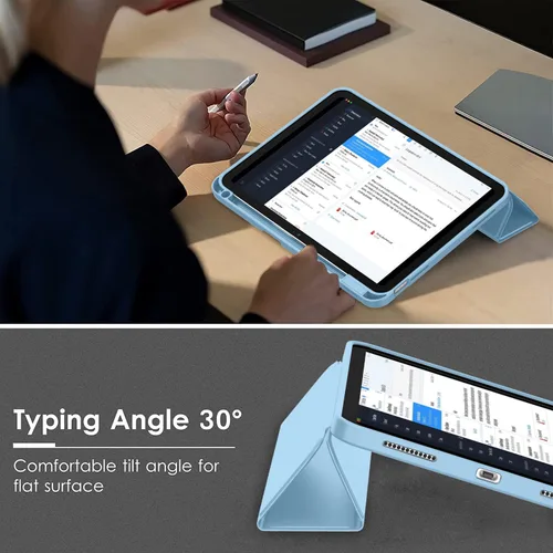 Vista 6 de ZryXal Funda para iPad (A16) iPad de 10 generación 11 pulgadas 202510.9 pulgadas 2022 con soporte para lápices, funda inteligente con parte trasera