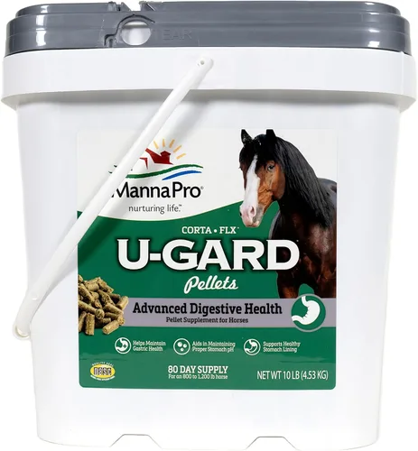 Manna Pro Corta-Flx U-Gard Pellets | Suplemento digestivo equino natural para mantener la salud gástrica | Ayuda a prevenir la formación de úlceras
