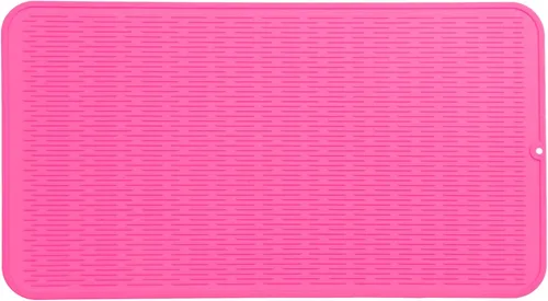 Vista 116 de MicoYang Alfombrilla de silicona para secado de platos para múltiples usos, fácil de limpiar, ecológica, resistente al calor, alfombrilla