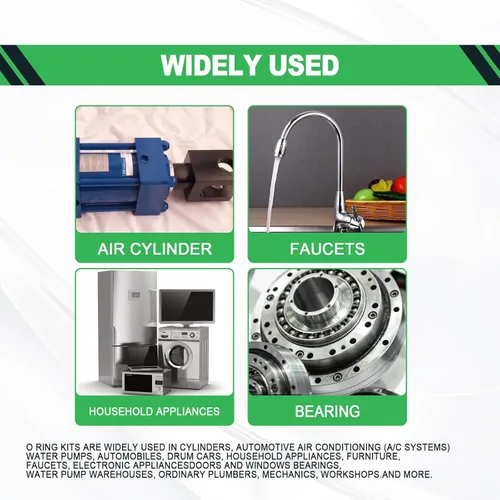 Vista 6 de Kit de juntas tóricas de aire acondicionado para automóvil, conjunto surtido de juntas de orings de sellado, 270 piezas, arandela de junta