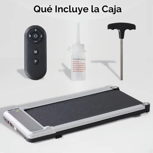 Vista 8 de 3-in-1 Walking Pad Under Desk Treadmill for Home Office Portable Acero plateado
