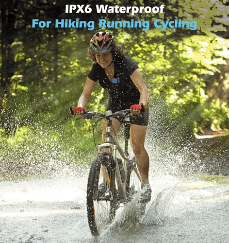 Vista 5 de KAIY Altavoz Bluetooth portátil con micrófono, altavoces portátiles de clip, pequeño altavoz inalámbrico para llamadas manos libres IPX6