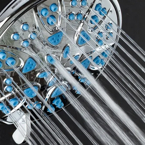 Vista 9 de AquaDance 5514 Antimicrobiano – Regadera de mano antiatasco de alta presión con 6 ajustes, protección Microban contra el crecimiento, para una