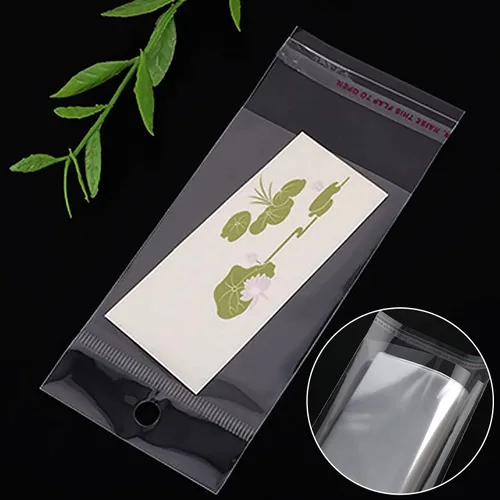 Vista 7 de 400 bolsas autosellantes con agujero para colgar, bolsa de almacenamiento resellable de plástico transparente para embalaje, collares, aretes