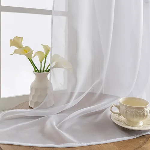 Vista 3 de Bufanda para ventana, cortinas de toldo de cama, arco de boda, tela drapeada de 216 pulgadas de largo (18 pies), cenefas de cortina para ventanas