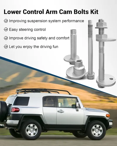Vista 4 de Kit de pernos de leva para brazo de control inferior 48409-60020 48190-60020 apto para Toyota 4Runner 2003-2009 FJ Cruiser 2007-2010 Tacoma